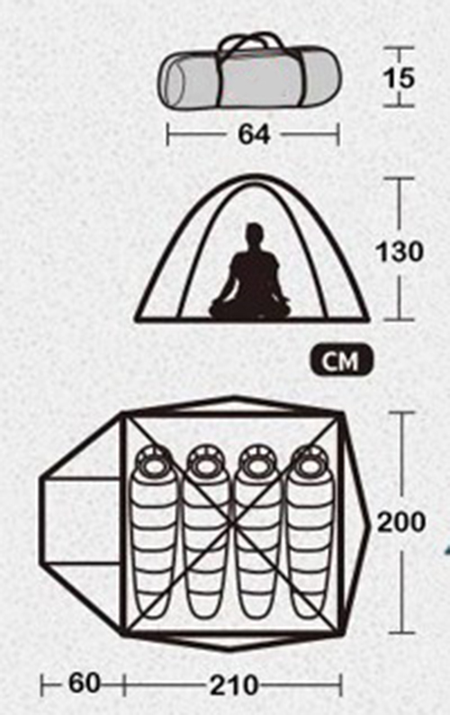 Lều cắm trại Tenda Compass 4 người