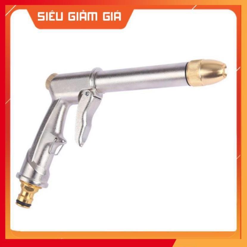 Vòi nước vòi phun nước rửa xe tưới cây tăng áp thông minh + bộ dây bơm nước cao cấp TLG 206810 đầu đồng,nối vàng
