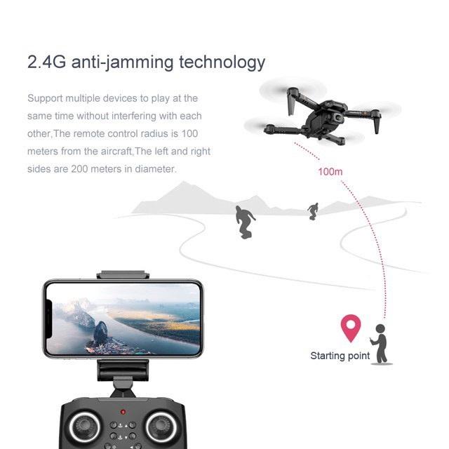 TẶNG TÚI ĐỰNGFlycam mini XT6 4K hai camera kép ổn định hơn,bay 20 phút, chế độ nhào lộn 360° gimbal chống rung F87/E88