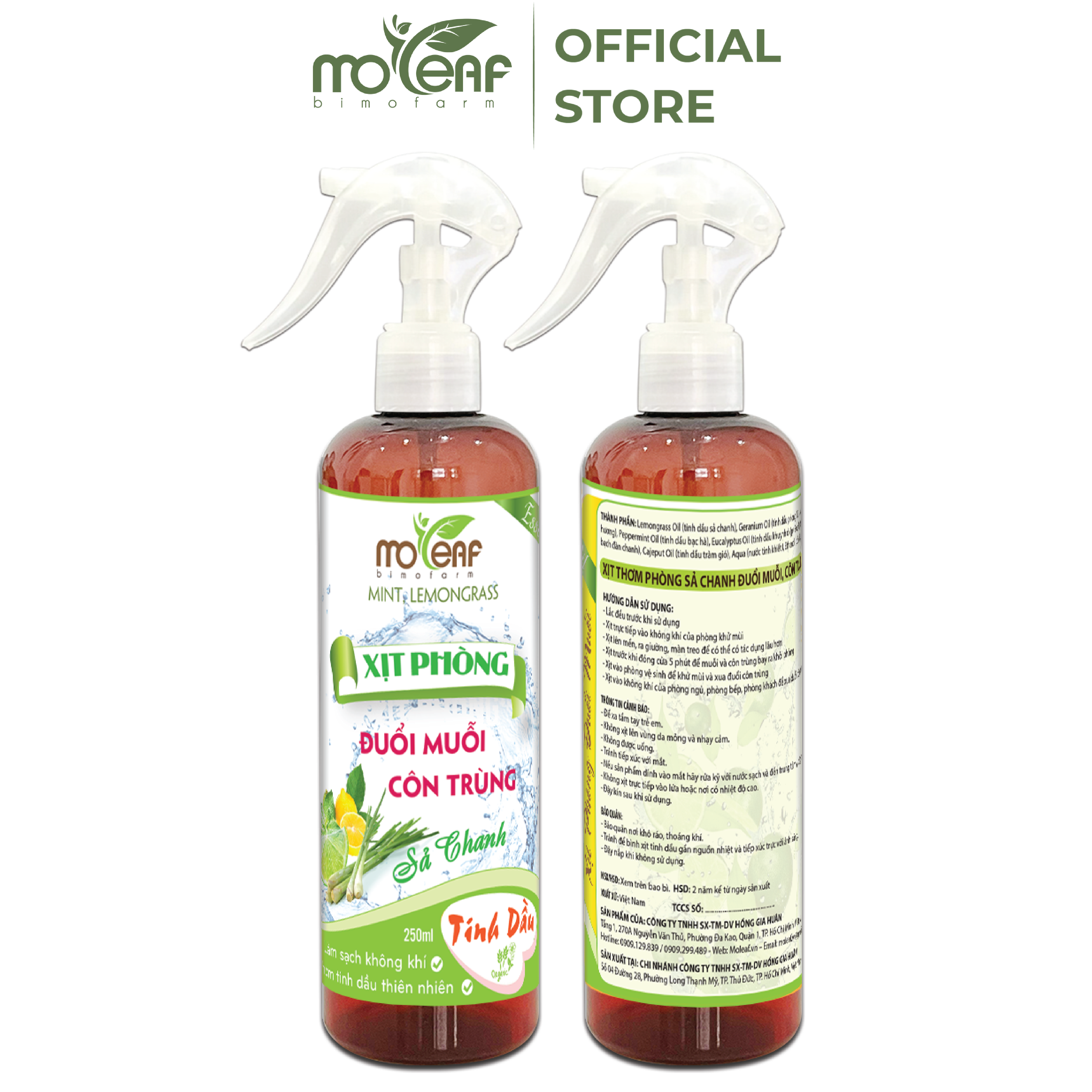 [COMBO NHÀ XINH] 5 CHAI Nước RỬA CHÉN BỒ HÒN Hữu Cơ Nha Đam Moleaf 1L, Xịt Phòng Đuổi Muỗi 250ml, Tẩy Bồn Cầu 500ml, Nước Lau Sàn Quế 1L, Nước Giặt Xả Hữu Cơ 1L - Lên Men Tự Nhiên Từ Bồ Hòn và Dứa, An Toàn Cho Da Tay, Diệt Khuẩn