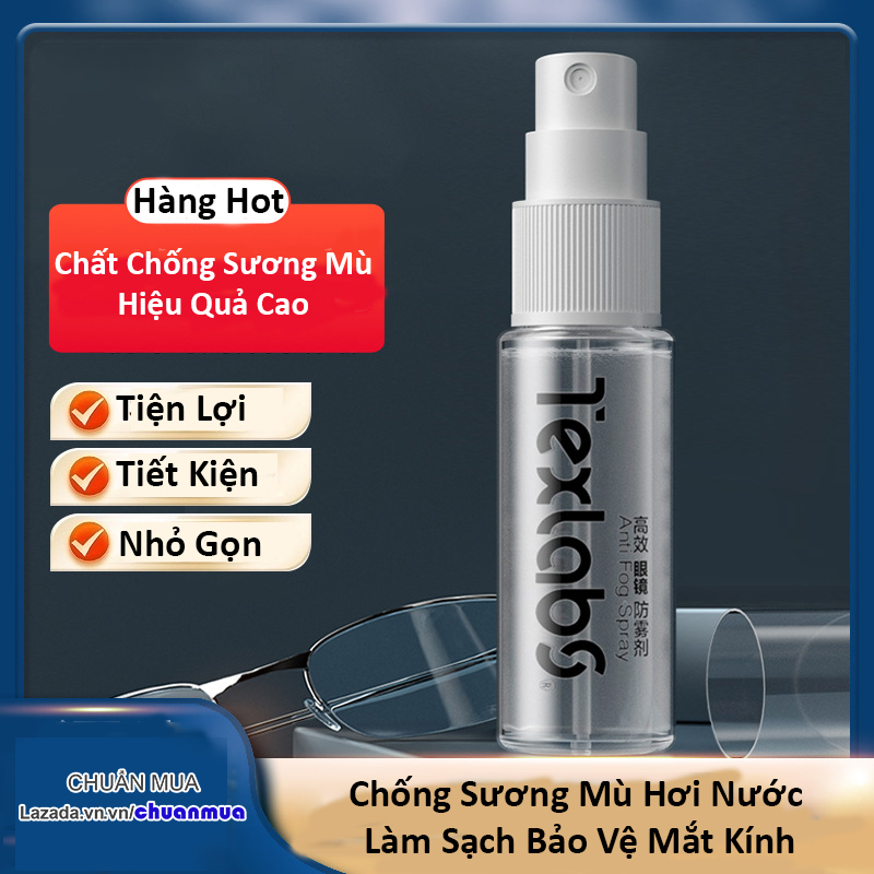 Xịt Nano Chống Mờ Mắt Kính Chai 20ml Anti Fog Spray ( Xịt Chống Sương Mù Hơi Nước Đi Mưa , Sịt Chống Mờ Kính Cận )