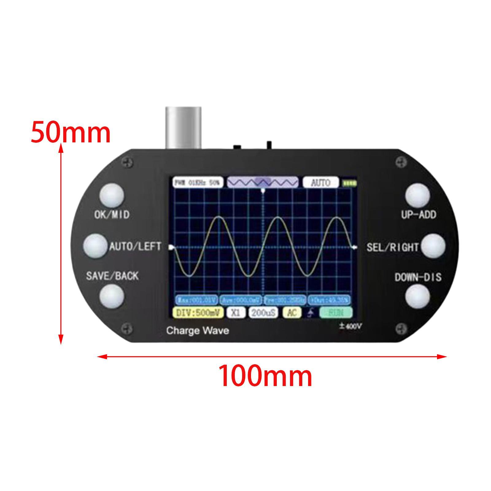 Digital Oscilloscope Transistor Tester,Sampling Rate 200kHz , 2.4 inch Screen, PWM Square Wave Output, Voltage Continuity Tester