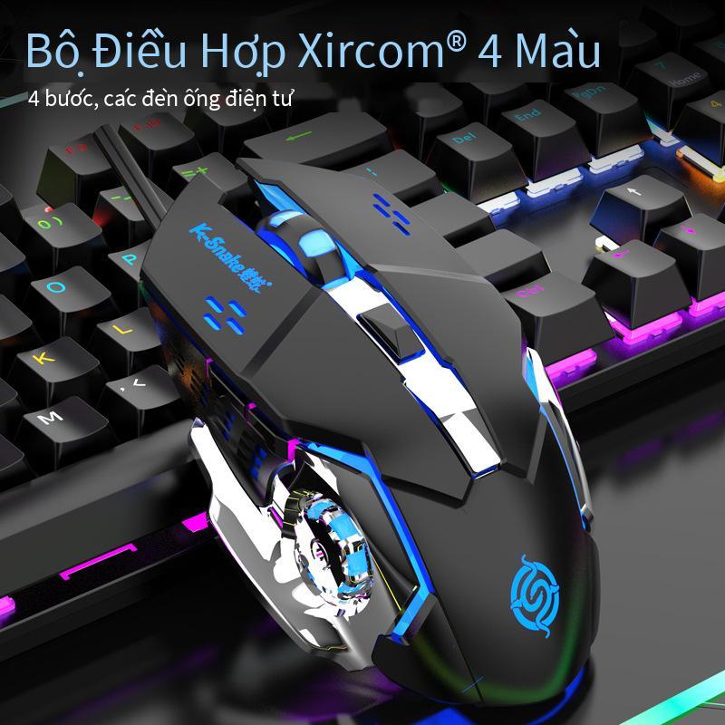 Phong cách mới nhất thương mại điện tử trục xanh bàn phím cơ USB có dây phát sáng bàn phím máy tính trò chơi bộ chuột CF ăn gà LOL