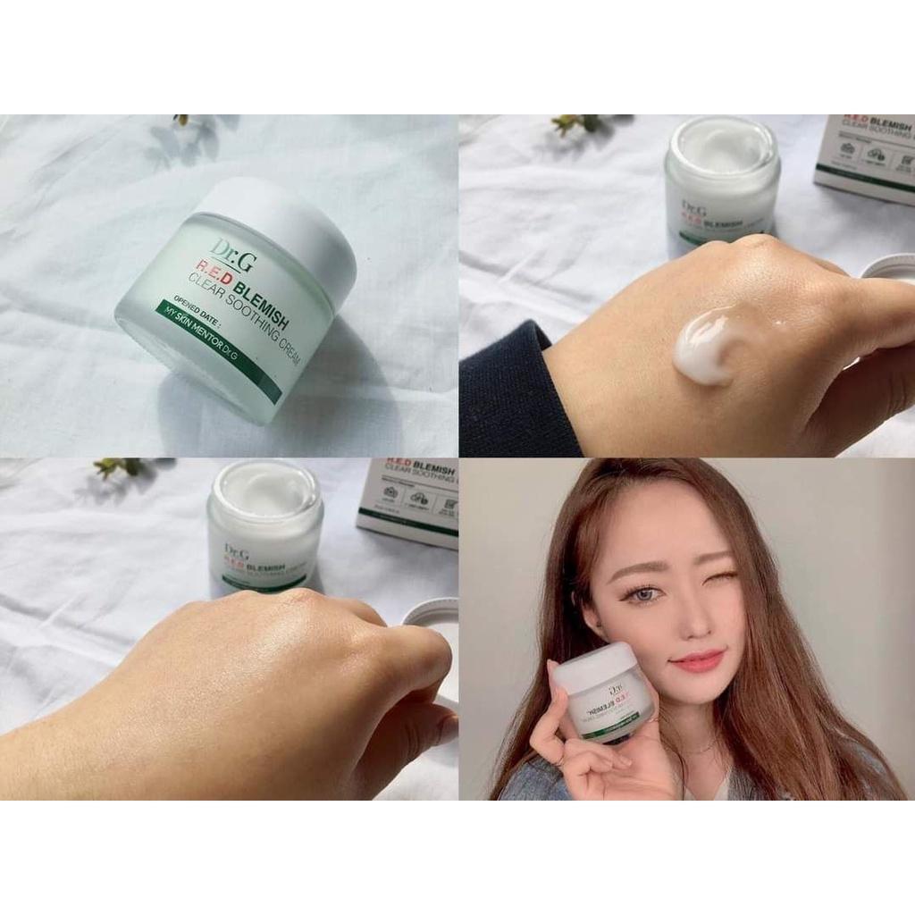 Kem dưỡng ẩm và phục hồi sâu cho da Dr.G R.E.D Blemish Clear Soothing Cream Hàn Quốc 70ml