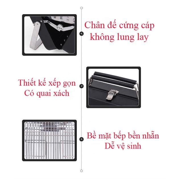 Lò Nướng Than BBQ Grill mini xếp gọn di động ️ FREESHIP ️