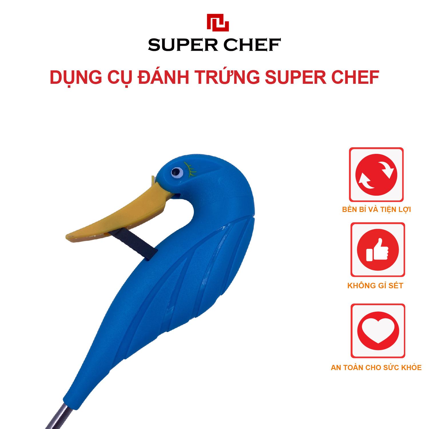 Dụng cụ đánh trứng Super Chef (SC-MFT2860) bền bỉ và tiện lợi