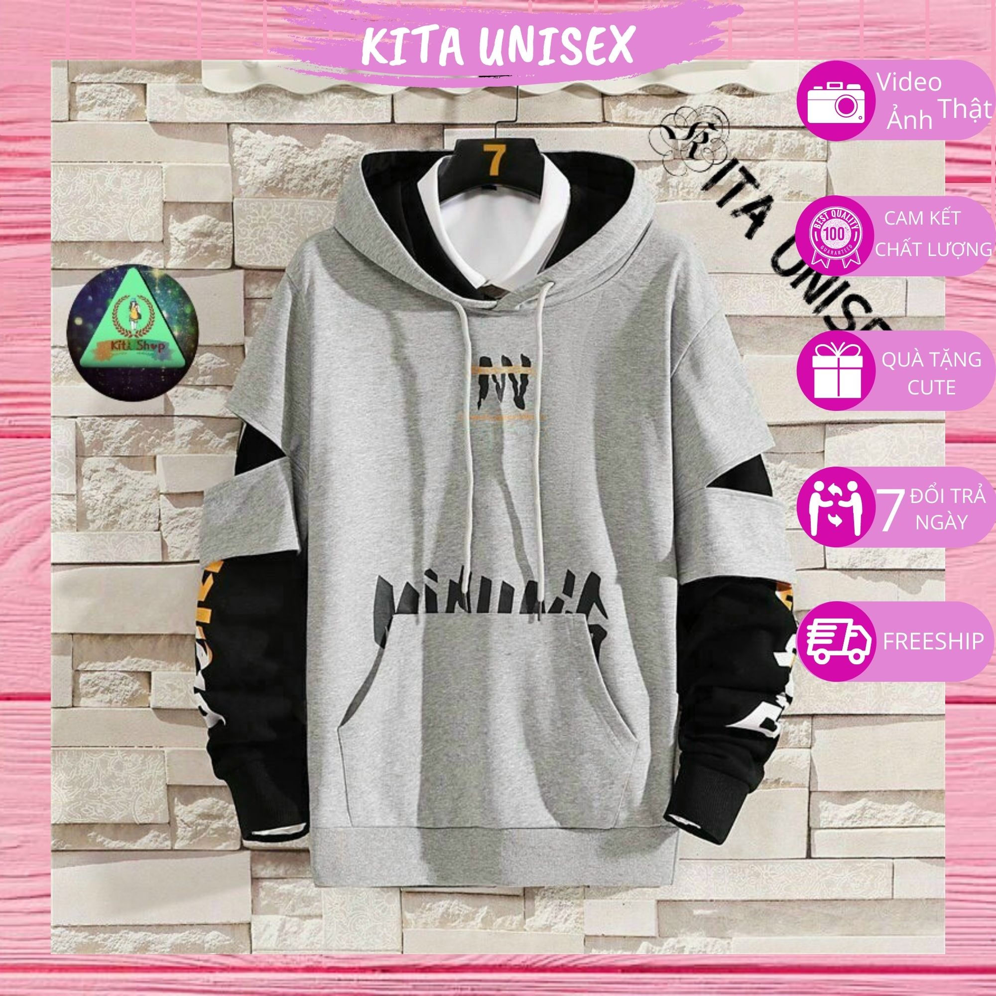 Áo khoác Hoodies nam vải nỉ bông mềm ấm Freesize Thời trang Hot Trend Kita Unisex - MICHINA