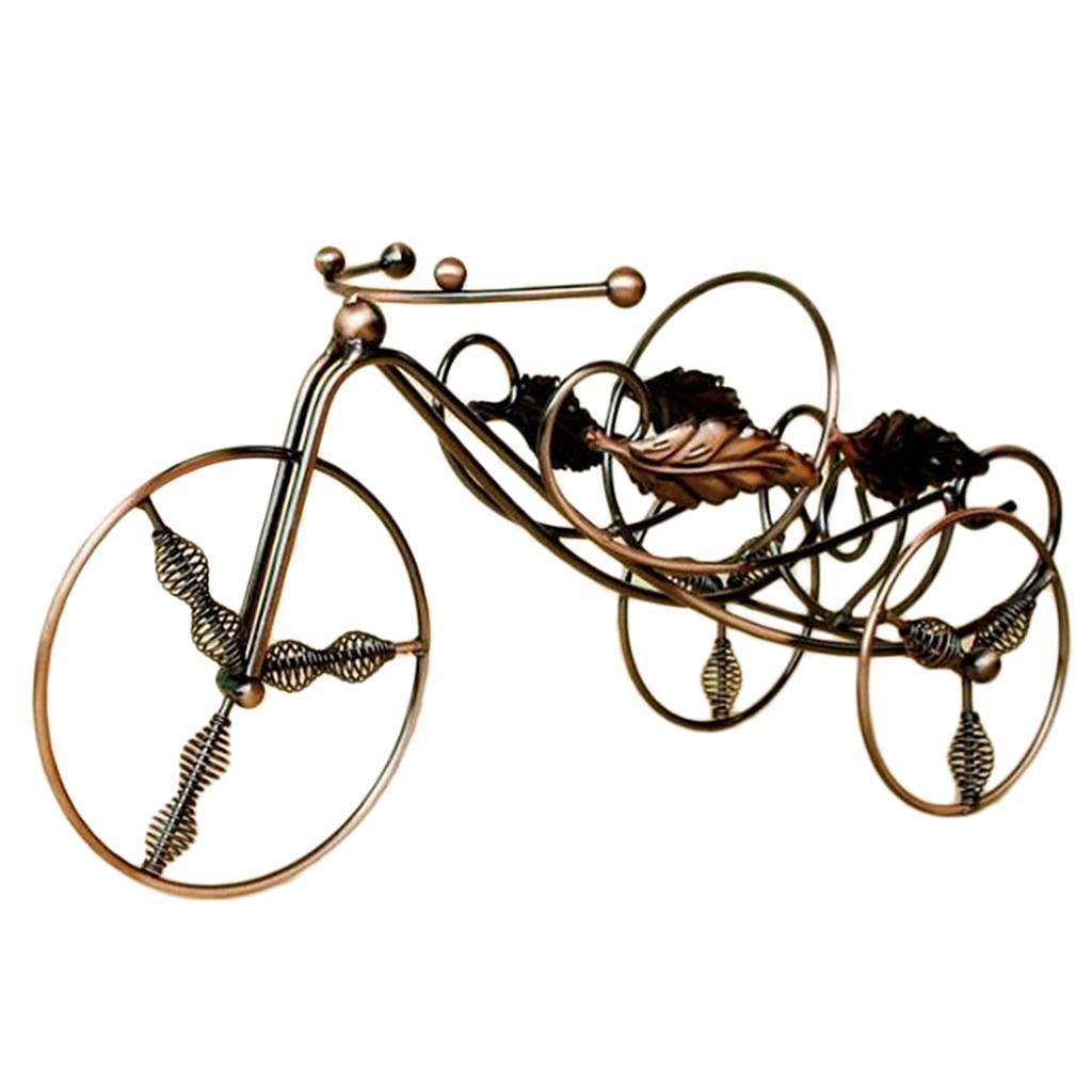 Vintage Tricycle Shaped Metal Bottle Holder, Free Standing Wine Bottle