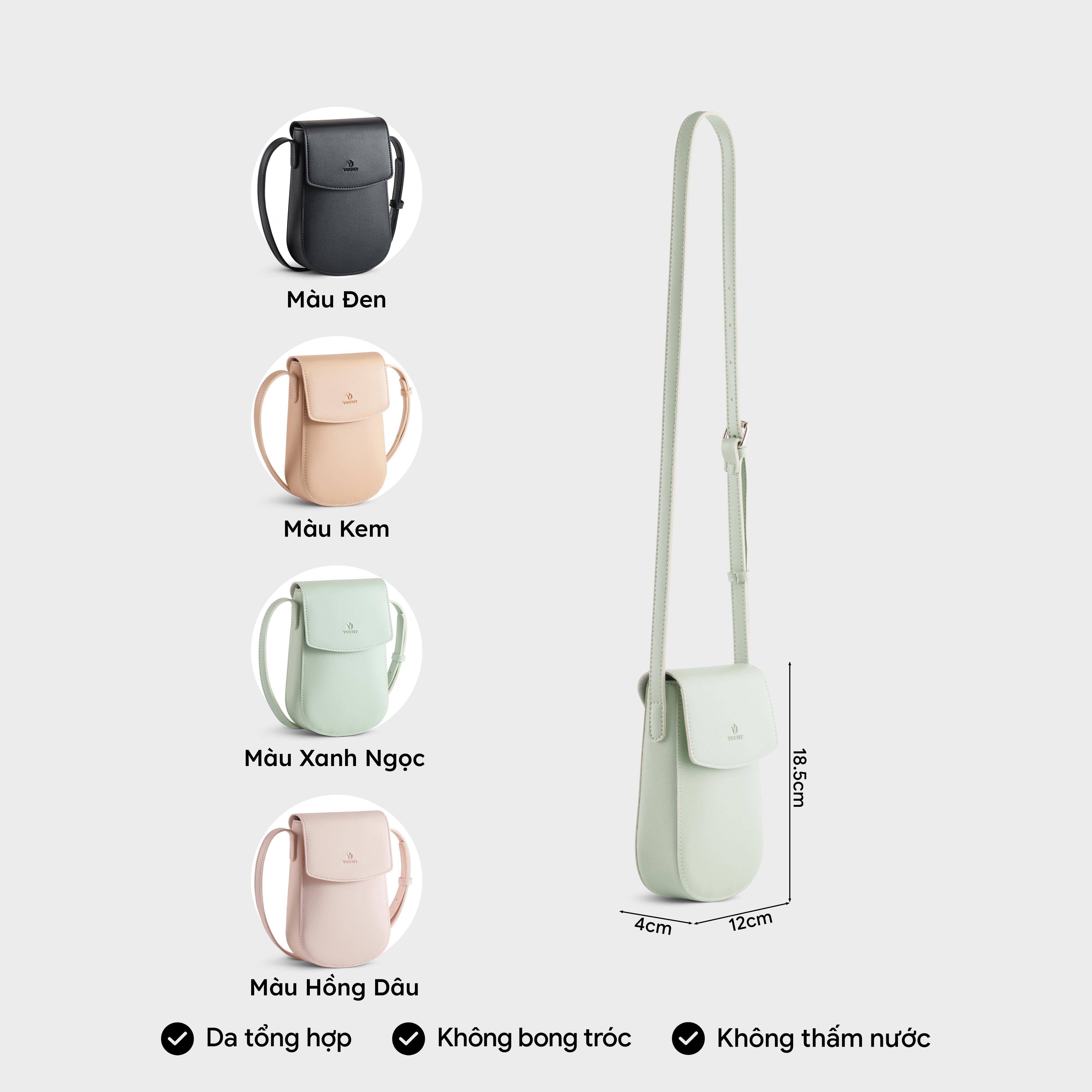 Túi Yuumy ( Thời trang nữ mini dáng đứng nắp gập thanh lịch - Túi đeo chéo da Seasand YN258 )