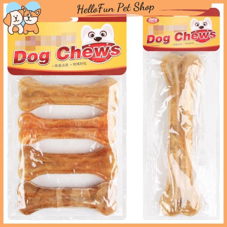 Xương canxi da bò cho chó gặm làm sạch răng, giúp răng chắc khỏe
