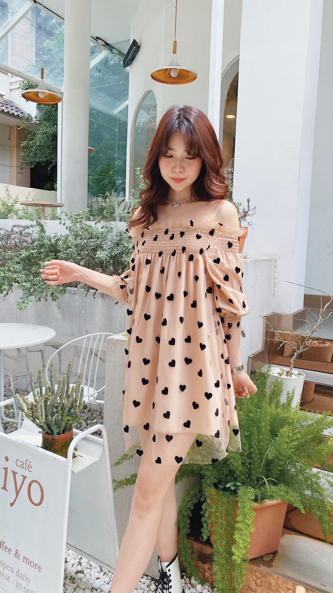 Đầm hoạ tiết trái tim Choco Dress Gem Clothing SP060514