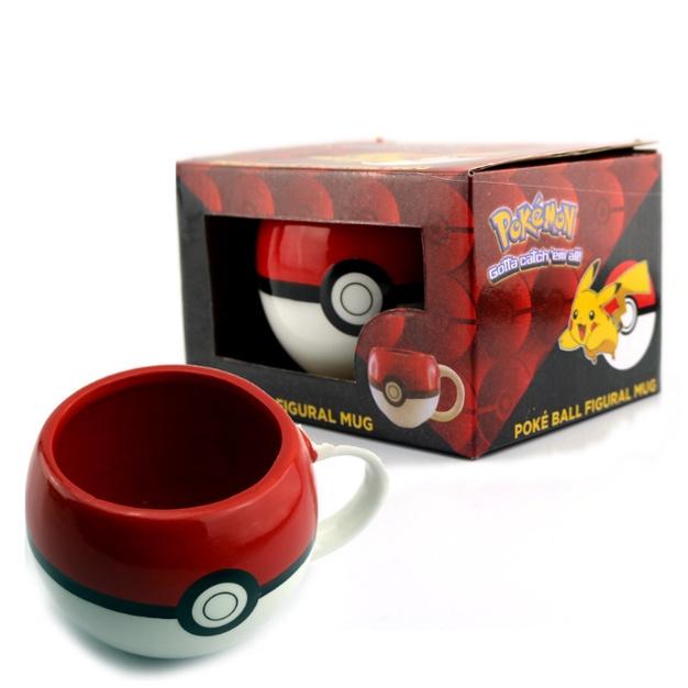 Cốc Gốm Hình Quả Bóng  Pokemon, Cốc Pha Sữa, Uống Nước Cho Bé, Quà Tặng Sinh Nhật Cho Các Bạn Nhỏ