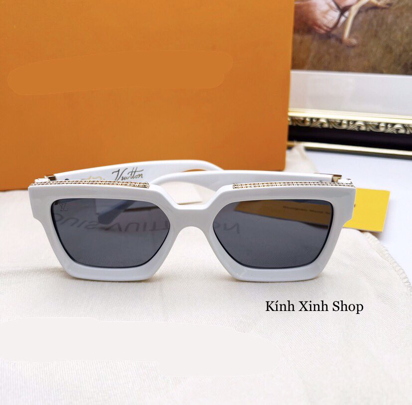 Kính râm, Kính mát nam nữ Mắt vuông viền vàng cao cấp