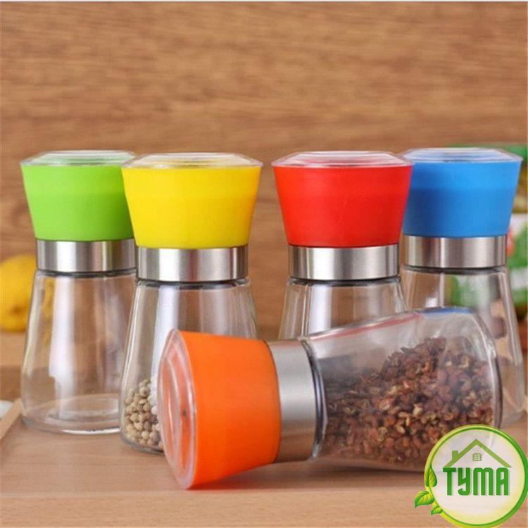 Dụng cụ xay tiêu cầm tay 2in1, Lọ thủy tinh, Lọ xay tiêu cầm tay nhỏ gọn tiện dụng GD_XayTieu