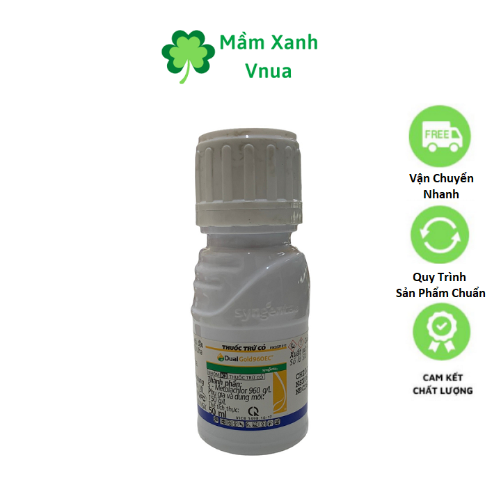 Chế Phẩm Diệt Mầm Cỏ Dual Gold 960EC Syngenta, Trừ Cỏ Nảy Mầm - Chai 50ml