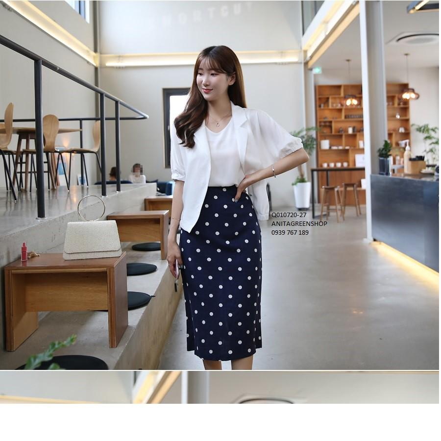 Q010720 CHÂN VÁY CHẤM BI