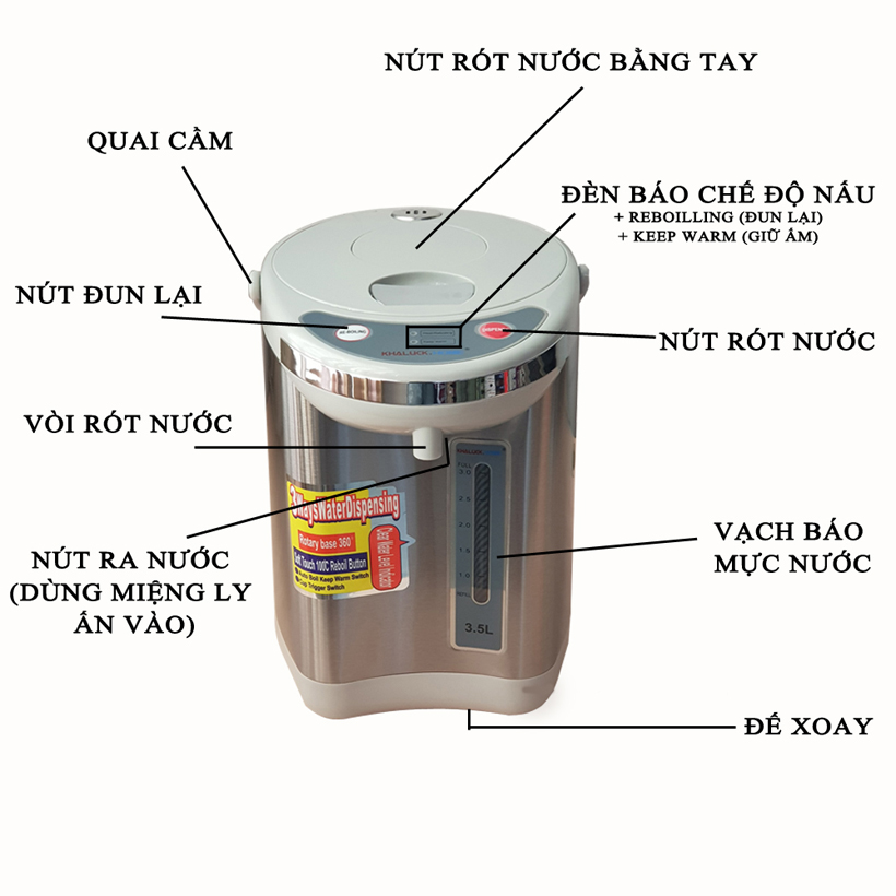 BÌNH THỦY ĐIỆN KHALUCK KL-935 HÀNG CHÍNH HÃNG
