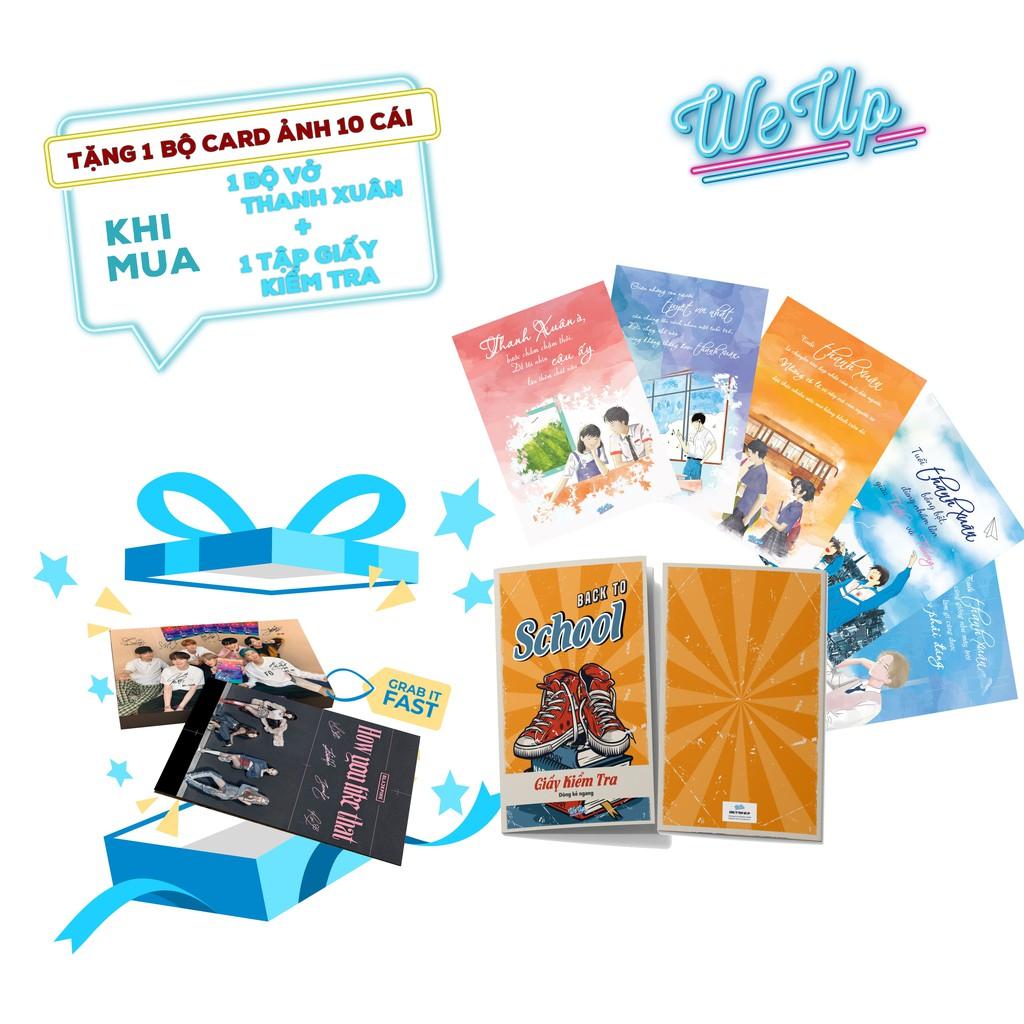 Combo Tập 5 vở Thanh Xuân và Tập 40 giấy kiểm tra tặng Bộ 10 Postcard Idol - WEUPBOOK