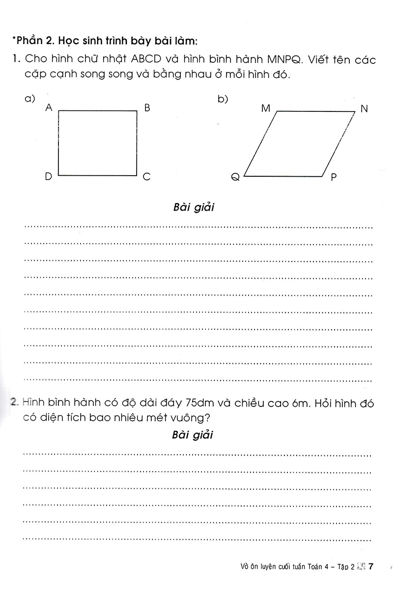Vở Ôn Luyện Cuối Tuần Toán 4 - Tập 2 _HA