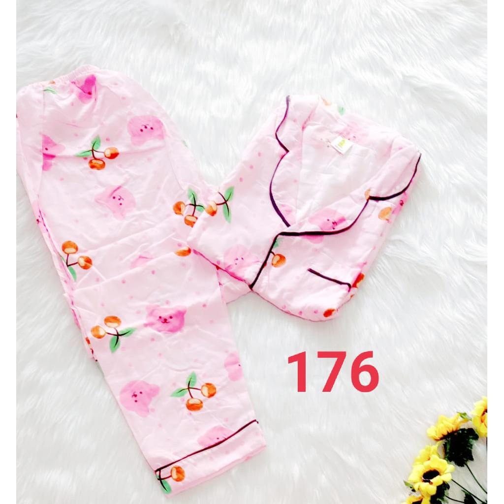 Bộ Pijama kate thái loại 1 quần dài - ẢNH THẬT