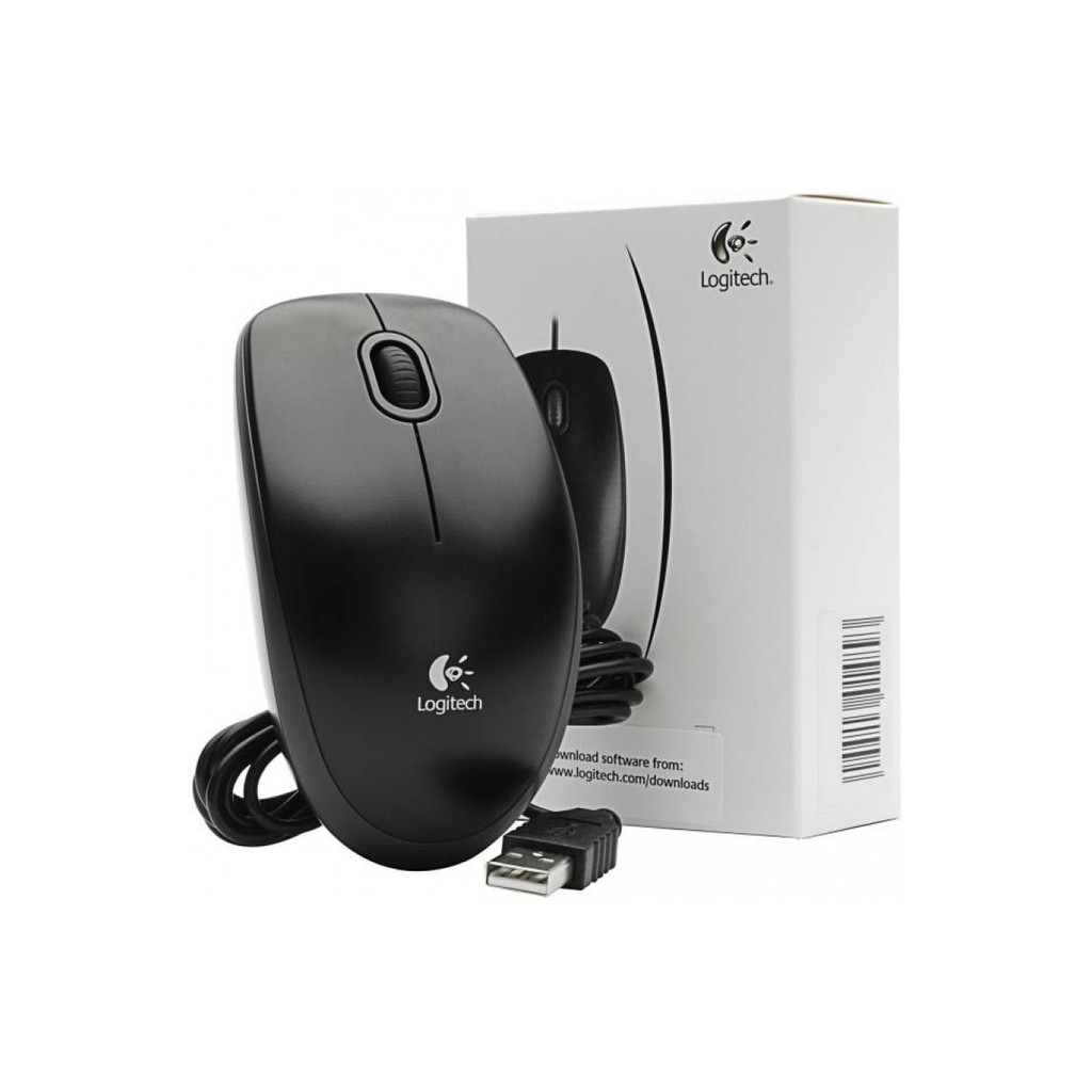 Chuột máy tính Logitech B100 (Đen) - Hàng Chính Hãng