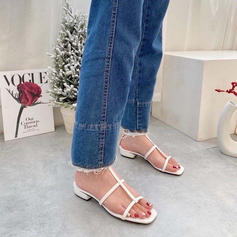 Giày sandal cao gót đan dây