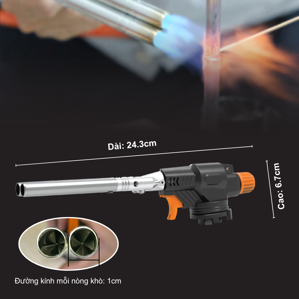 Đèn Khò Gas Hàn Đôi NaMilux TS2513TW - Nhiệt Độ Đầu Khò Trên 1300 C - Đánh Lửa Tự Động - Hàng Chính Hãng
