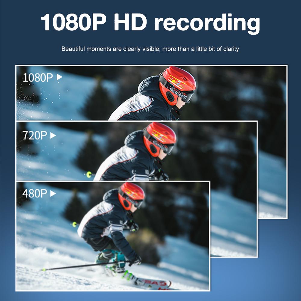 Full HD 1080p Mini Sports DV Camera Xe đạp Mũ bảo hiểm xe máy Hành động DVR Video cam hoàn hảo cho các môn thể thao ngoài trời