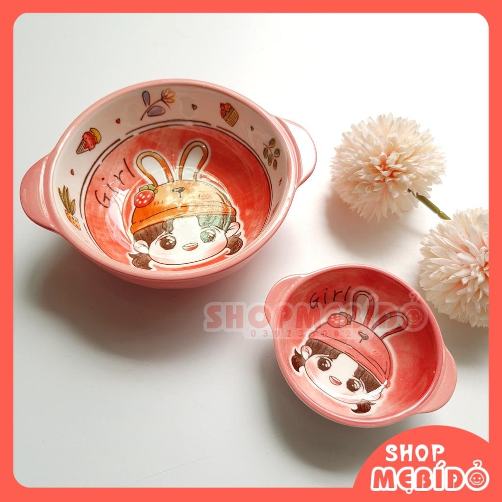 Bát Ăn Dặm Gốm Sứ Bát Ăn Cơm Bé Trai Bé Gái Decor Dễ Thương Cho Bé Shop Mẹ Bí Đỏ T76
