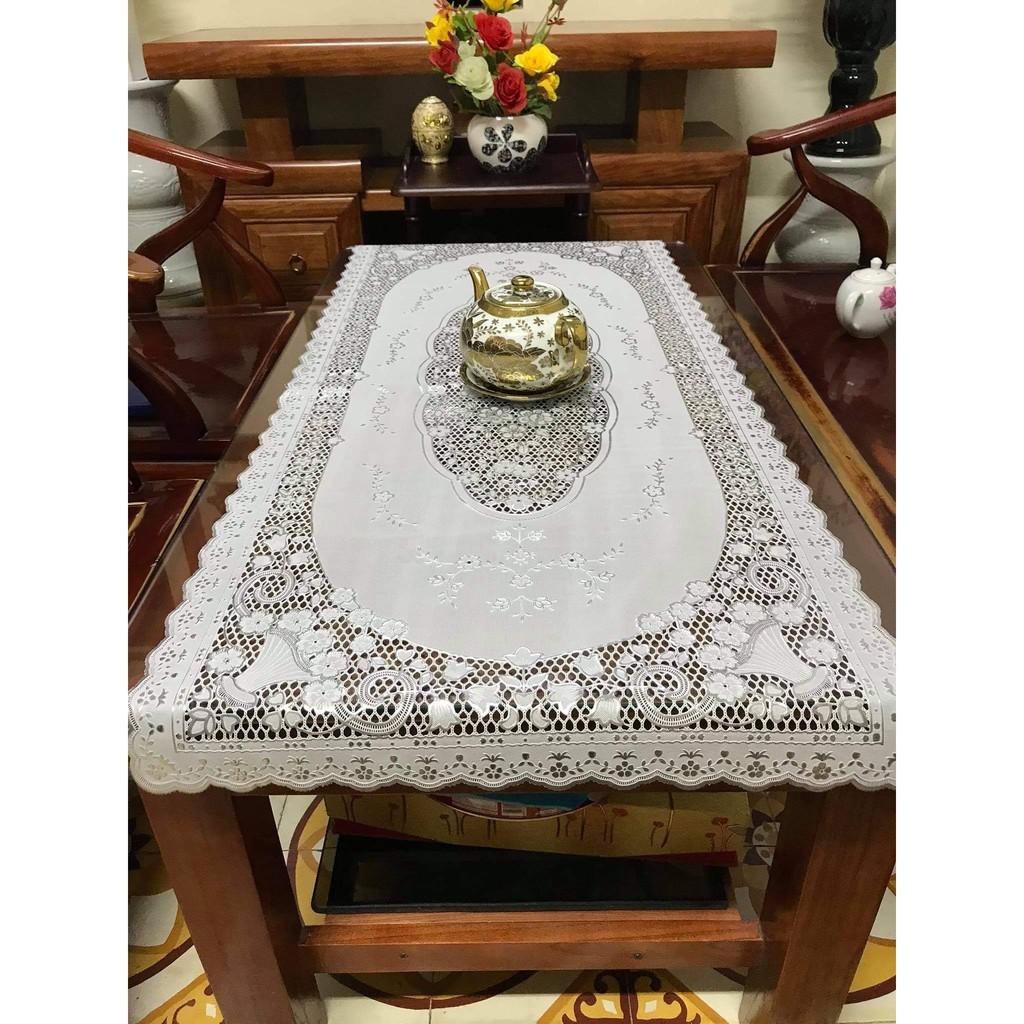 Khăn trải bàn ren hoa 50x110cm - HÀNG ĐẸP