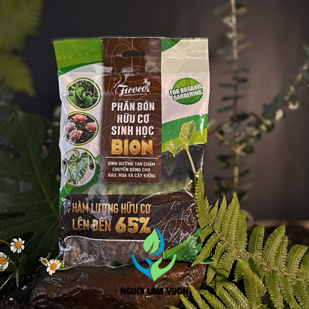 Phân bón hữu cơ sinh học BION thương hiệu FICOCO túi 1kg giúp tăng cường dinh dưỡng - cân bằng pH cho cây - xuất xứ Nhật Bản
