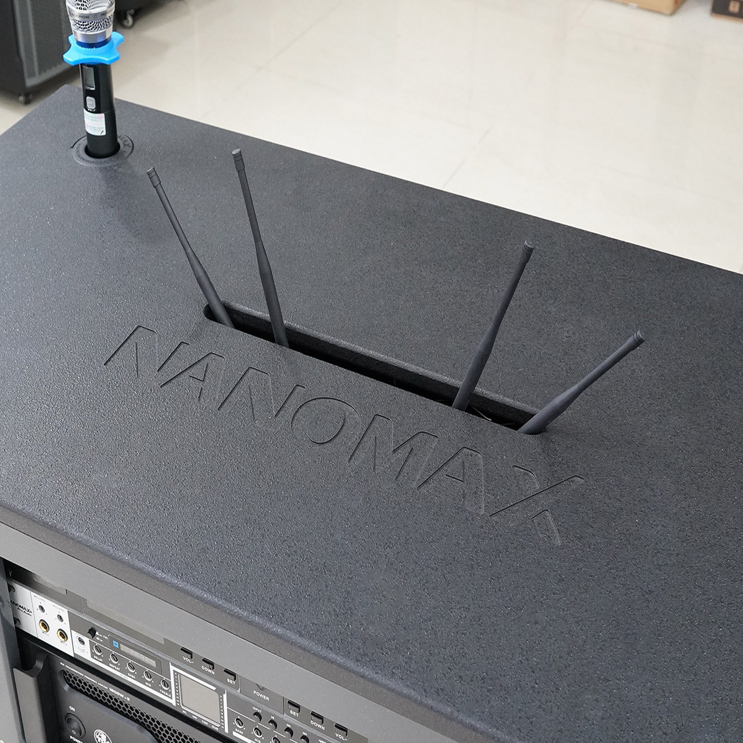 Loa Kéo Điện Bass Đôi Nanomax Pro-909 3600w Bass 40cm x2 Karaoke Bluetooth Hàng Chính Hãng