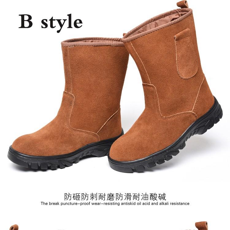 Giày bốt đi mưa chất liệu da cho nam