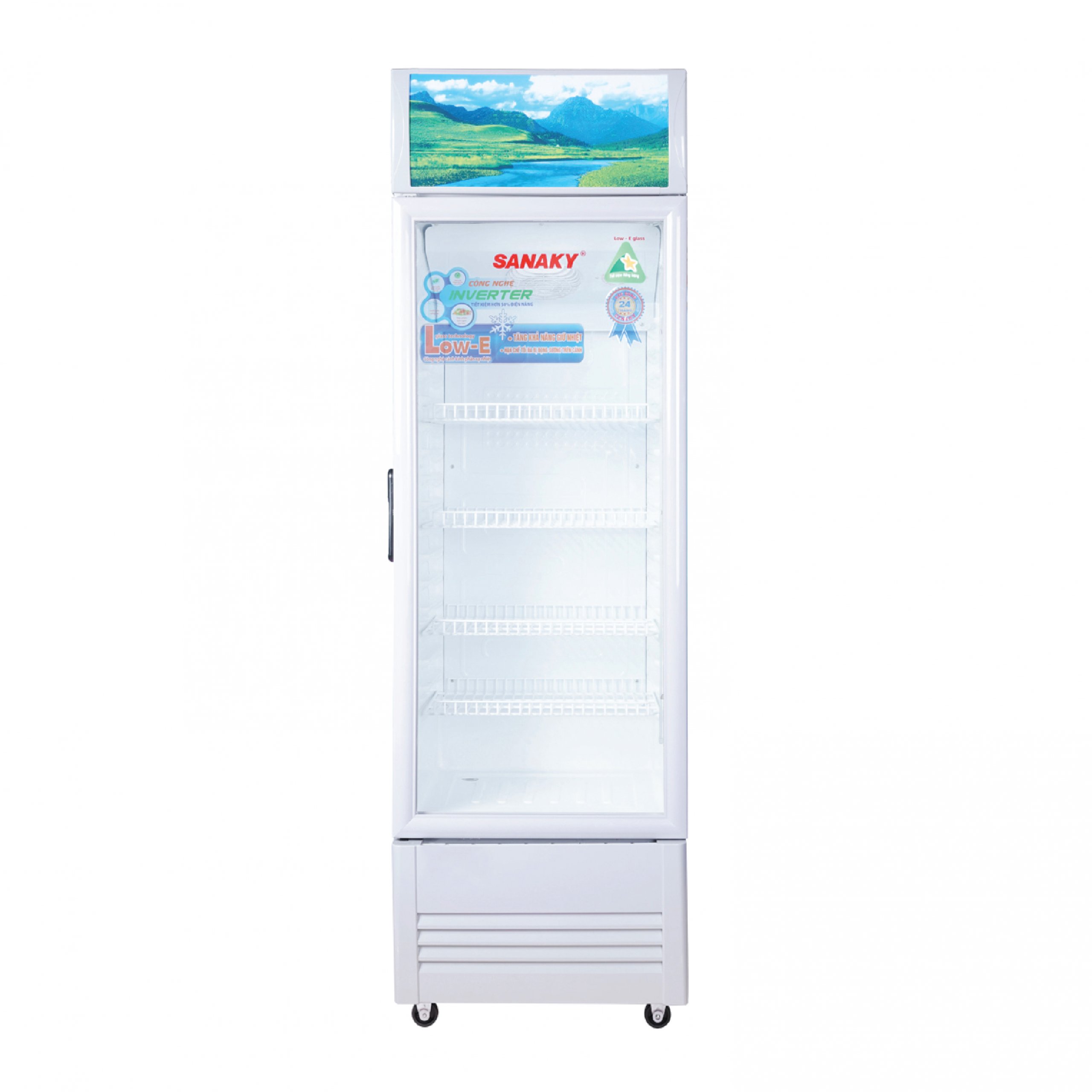 TỦ MÁT SANAKY INVERTER 340 LÍT VH-408K3L NHÔM (LOW-E) (R600A) - hàng chính hãng