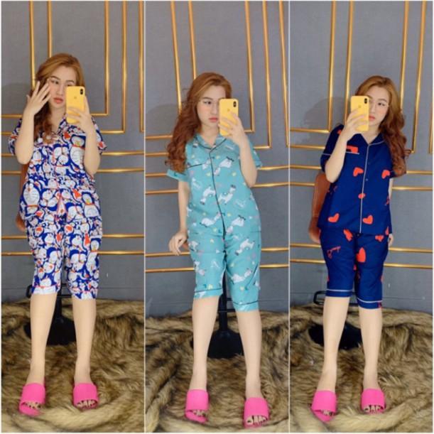 Freeship  Bộ pijama kate lửng BIGSIZE 45-65kg
