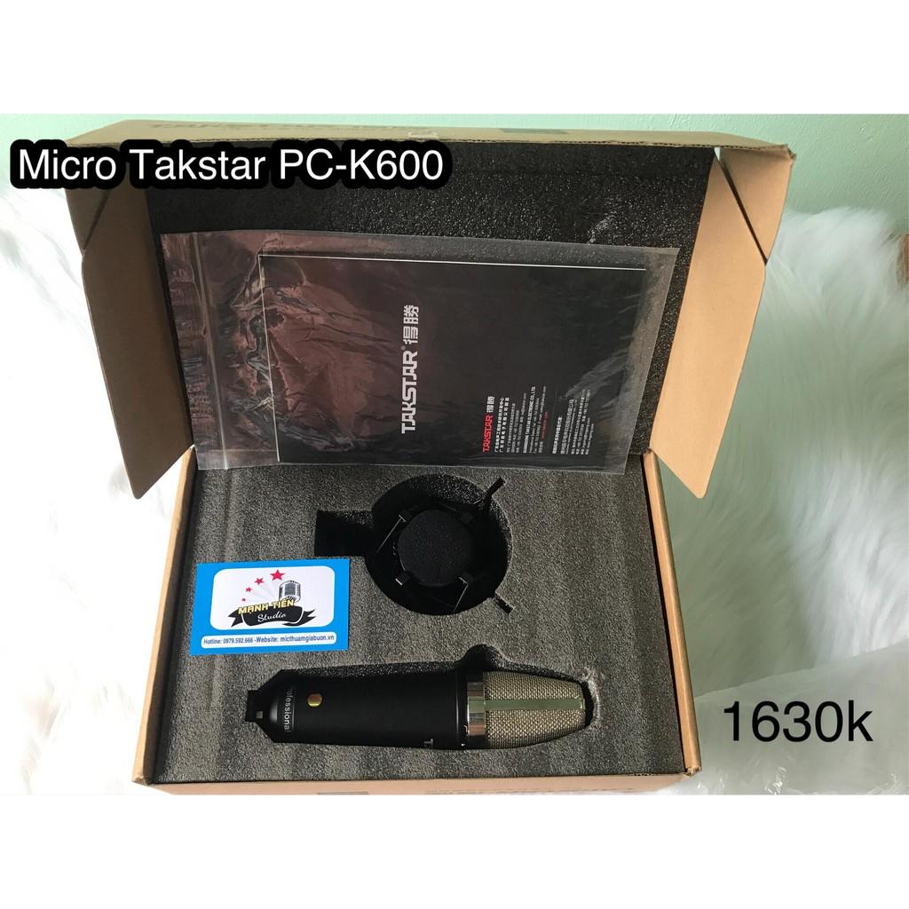 Micro Takstar K600 + nguồn 48v + canon 2m +xlr 3.5