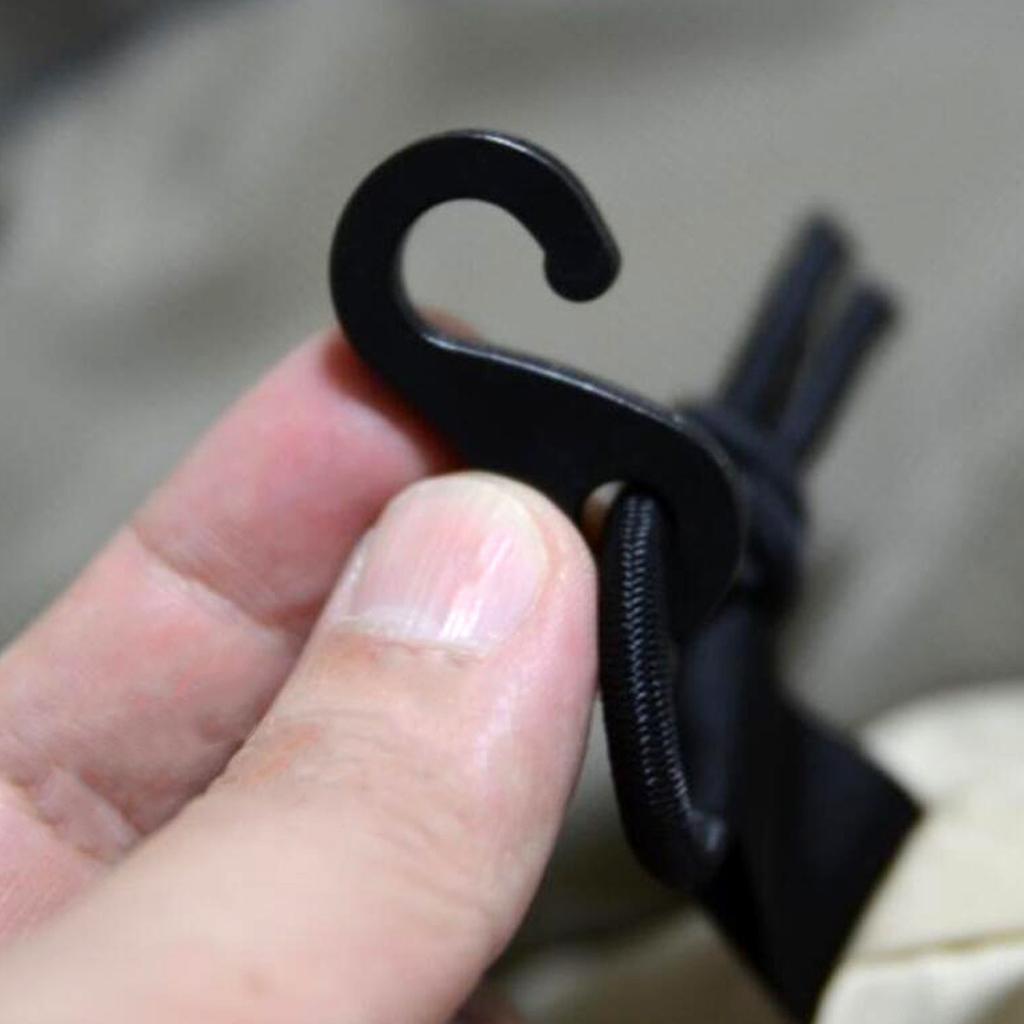 2x10Pcs / Set Tent Awning Attachment Hook Tie Rope 3.6 Cm End Bungee Rope
