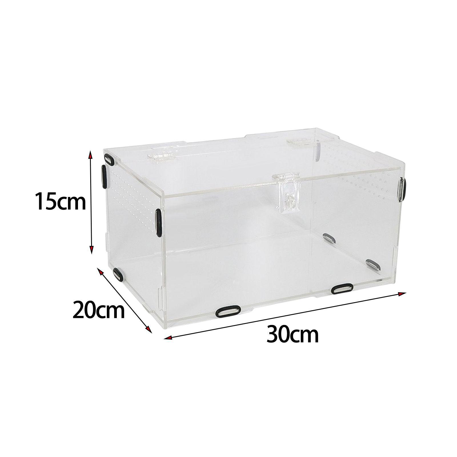 Reptile Breeding Box Portable Hamster Feeding Cage for Isopods Turtle Dragon