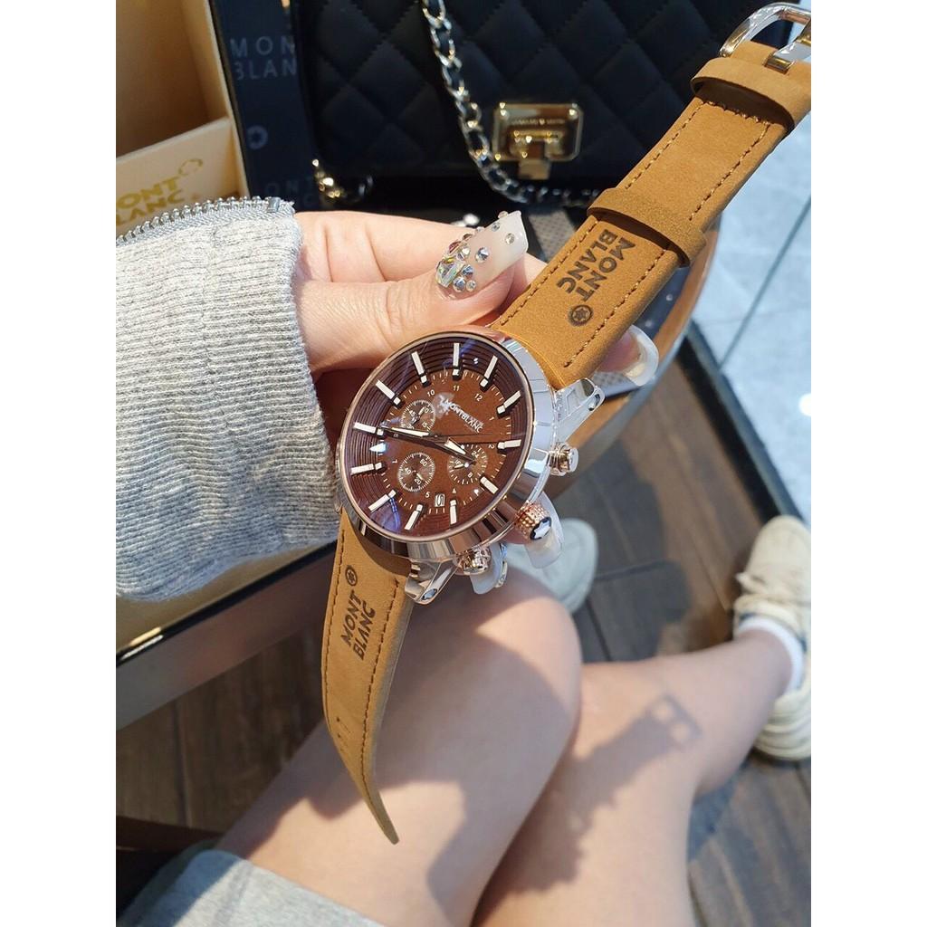 NG H NAM MONTBLANC G1189 CHRONOGRAPH DAY DA SIZE 42MM DHRXMB04 ng h business nam Th ng hi u OEM HaiTrieuWatch
