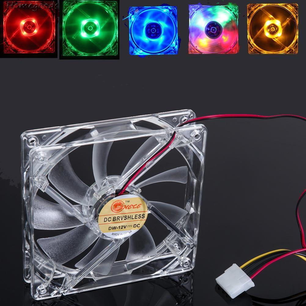 Quạt Tản Nhiệt Cpu Trong Suốt 12cm Với 4 Đèn Led