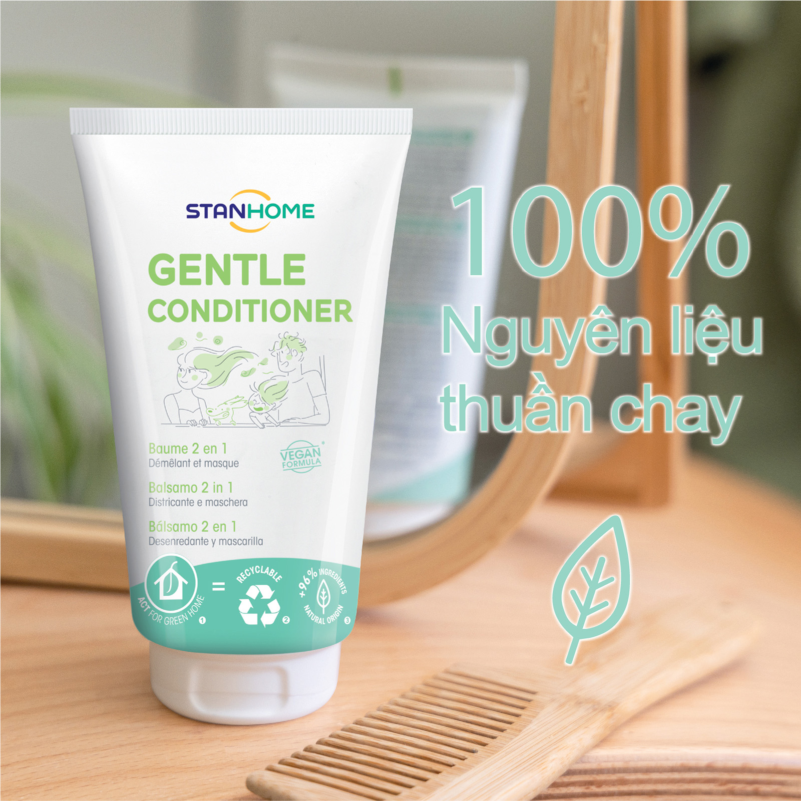 Hình ảnh Dầu xả dưỡng tóc cho tóc suôn mượt Stanhome Gentle Conditioner 150ml/tuýp