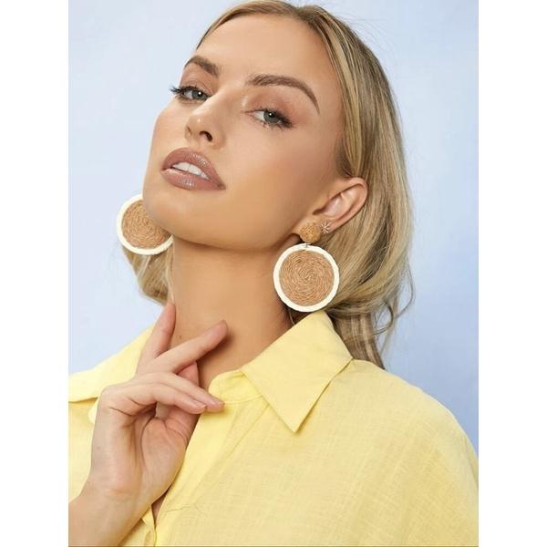 Bông tai tròn thả mây Tiệm nhà Sakj