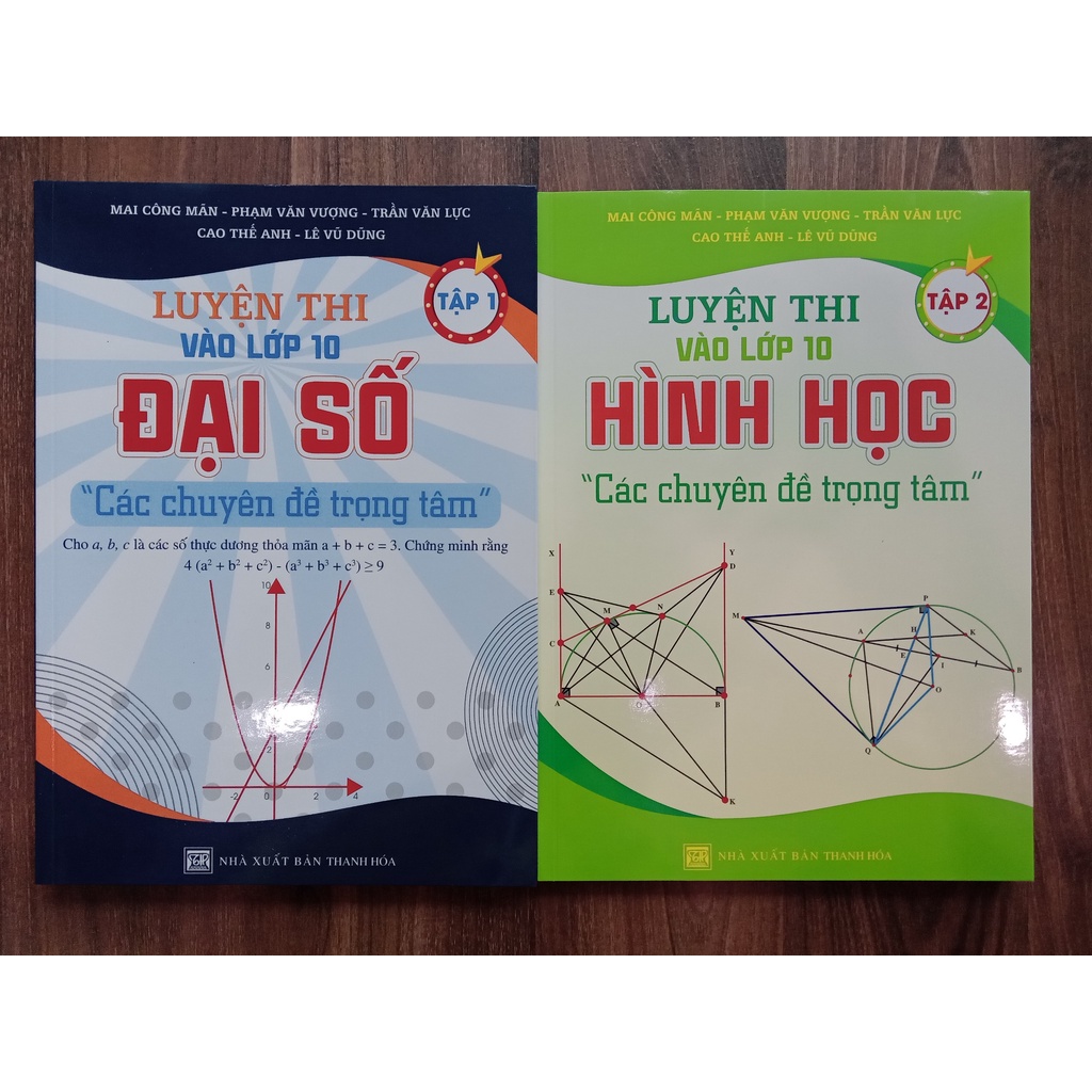 Sách - Combo Luyện thị vào lớp 10 Đại Số + Hình học - các chuyên đề trọng tâm tập 1 + 2