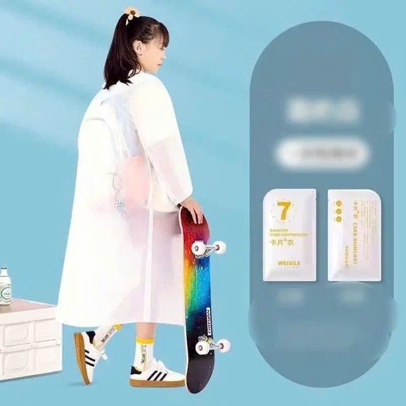 Set 7 Áo Mưa Nén Dùng 1 Lần Cho Bé &amp; Người Lớn – Mỏng Nhẹ, Giao Màu Ngẫu Nhiên - HÀNG CHÍNH HÃNG MINIIN