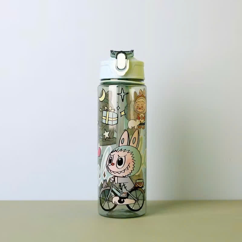 Bình Nước Học Sinh 750ml Hoạt Hình LABUBU Dễ Thương, Bình Đựng Nước Có Ống Hút Cho Bé - HÀNG CHÍNH HÃNG MINIIN