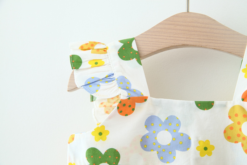 Set đầm cho bé kèm mũ rộng vành xinh xắn, đầm đi biển mùa hè cho bé từ 9-18kg - váy xòe cho bé dễ thương