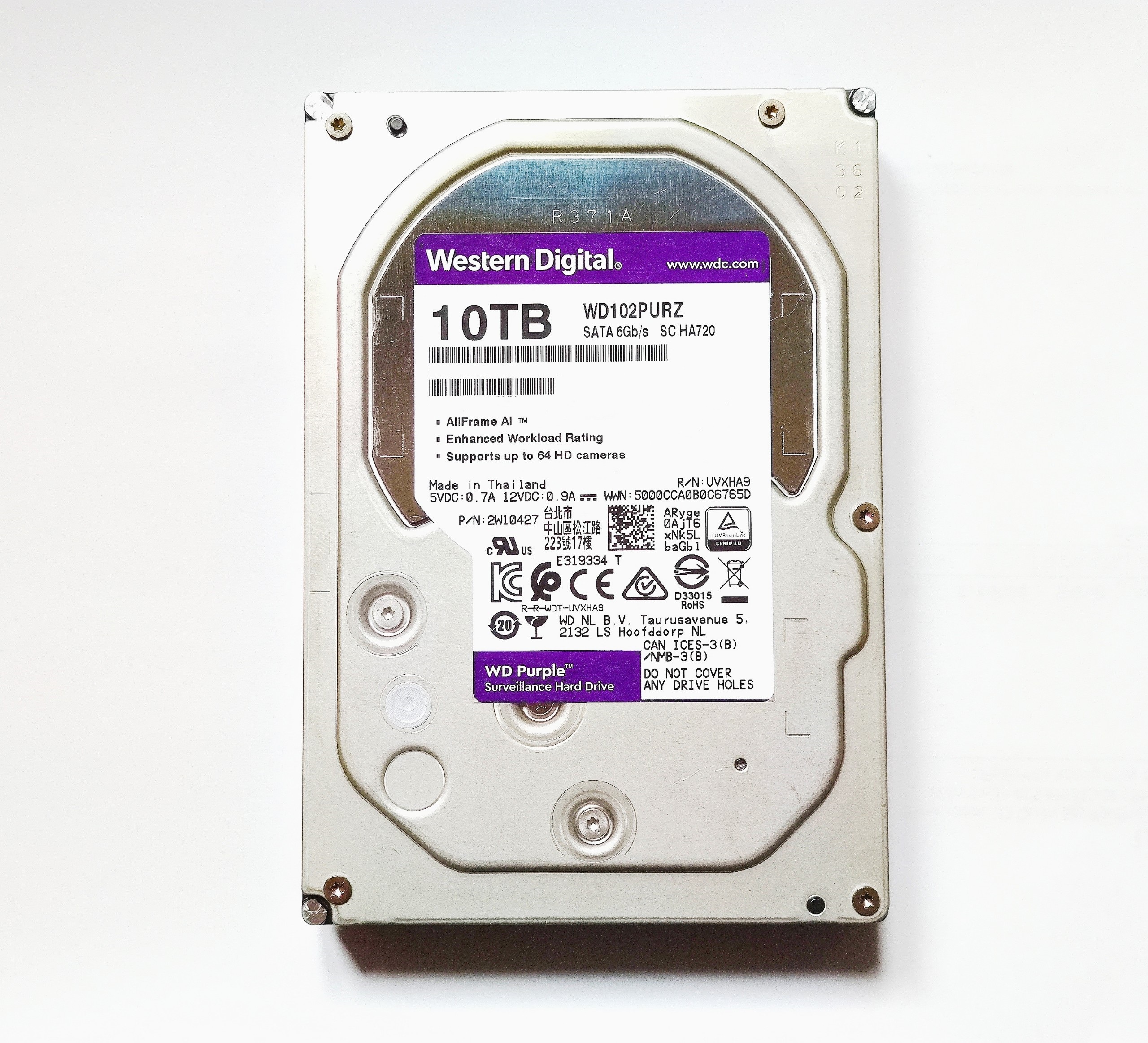 Ổ Cứng di động HDD WD Purple 10TB - Hàng Nhập Khẩu