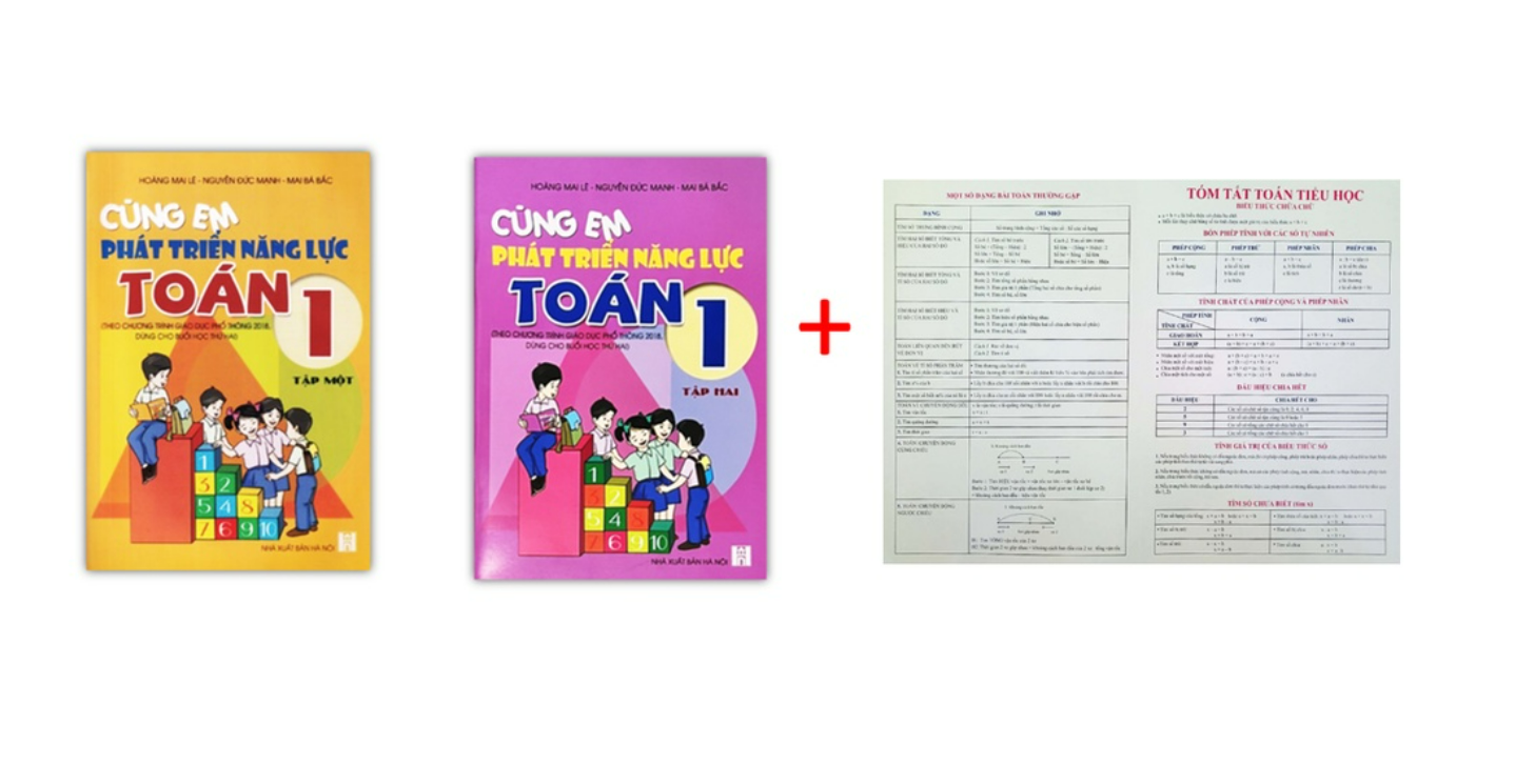 Sách - Combo Cùng Em Phát Triển Năng Lực Toán 1 - Tập 1 + 2