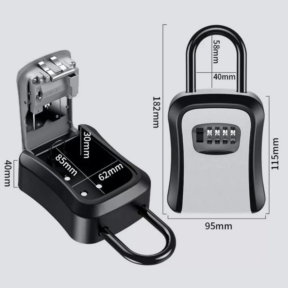 Hộp Khoá LockBox Có Móc Treo KUNBE Đựng Chìa Khóa Treo Tường Cho Homestay