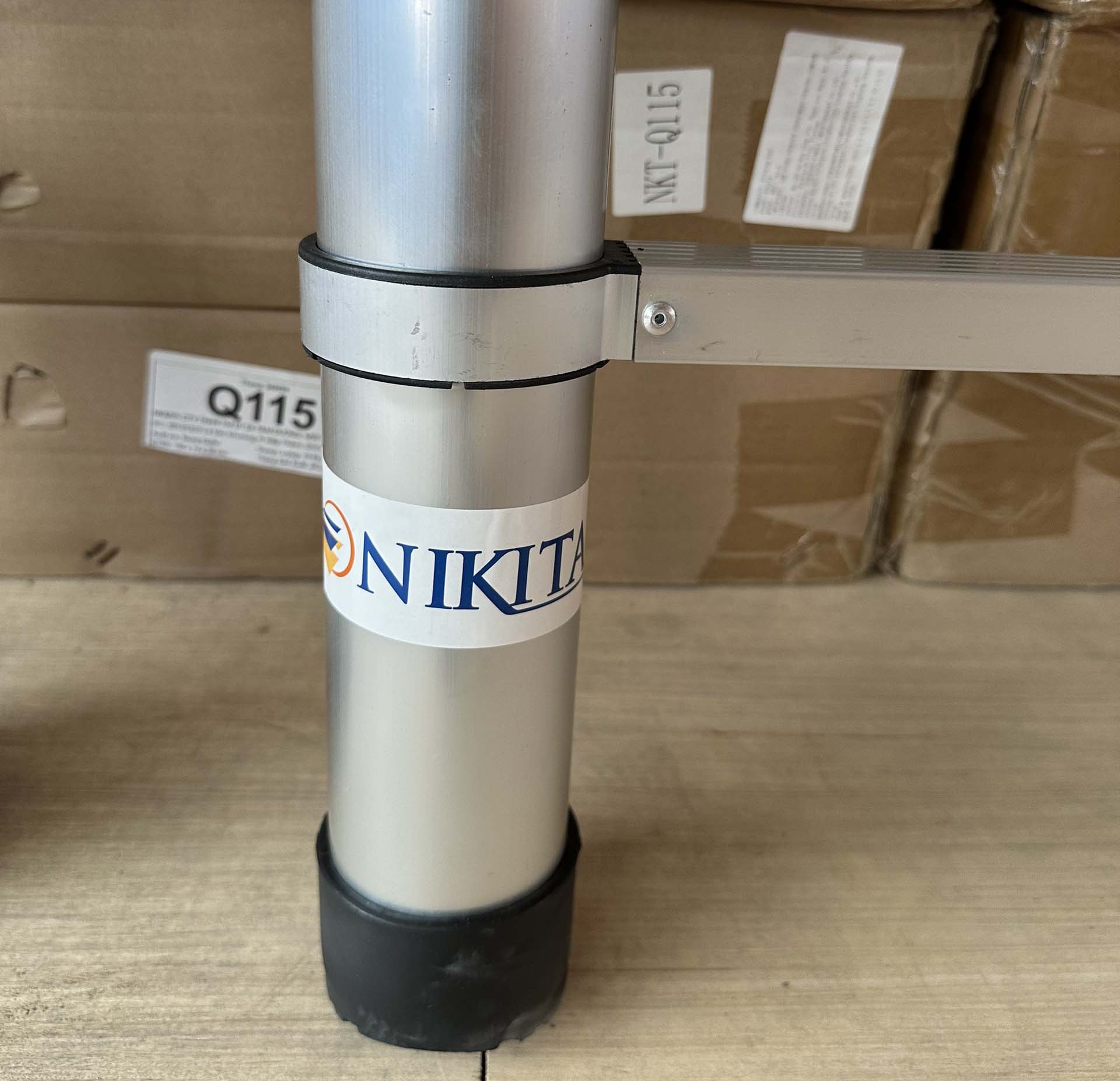 Thang Nhôm Rút Đơn - Đai Bọc Nhôm NIKITA - Nút Khoá Tự Động - Nhôm 6063 chuyên dụng, cứng cáp, chắc chắc, không gỉ